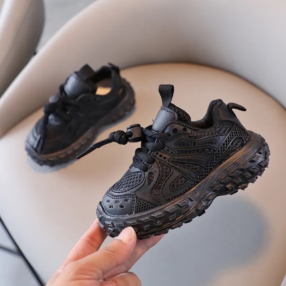Kids Black Sneakers